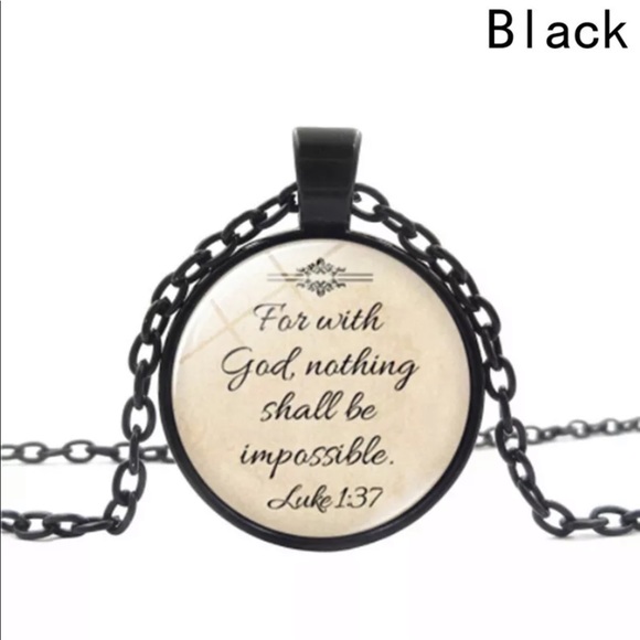 LUKE 1:37 MEDALLION NECKLACE 🙏🏼 - Picture 5 of 8